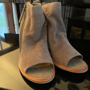 Dolce Vita Open Toe Suede Booties